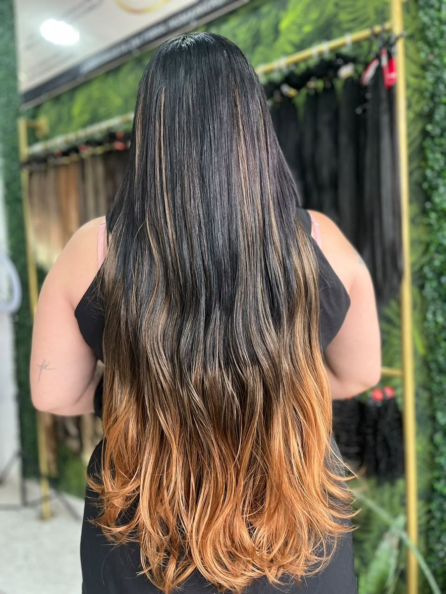 Cabelo ombré cobre